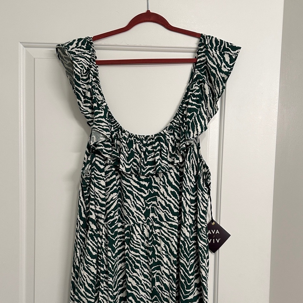 Ava & Viv Zebra Print Ruffle Dress